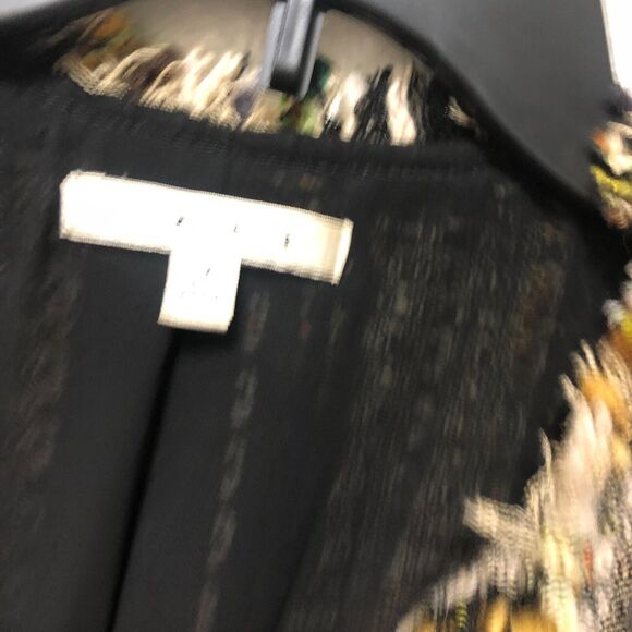 cabi wool crop jacket medium m blazer black gold chic city classic i6 - Picture 3 of 9